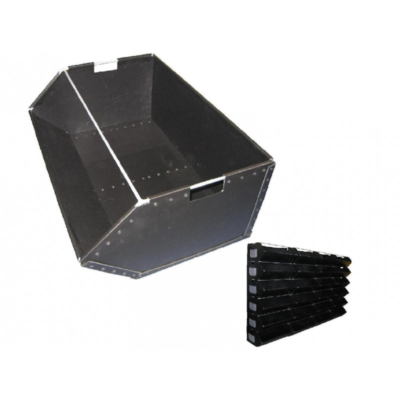 Lot De 25 Bacs à Bec En Polypropylène Alvéolaire Orange - 2L - 280x90x105 Mm - Neuf